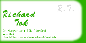 richard tok business card